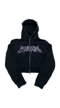 Load image into Gallery viewer, Cropped Full Zip 15Logo Hoodie
